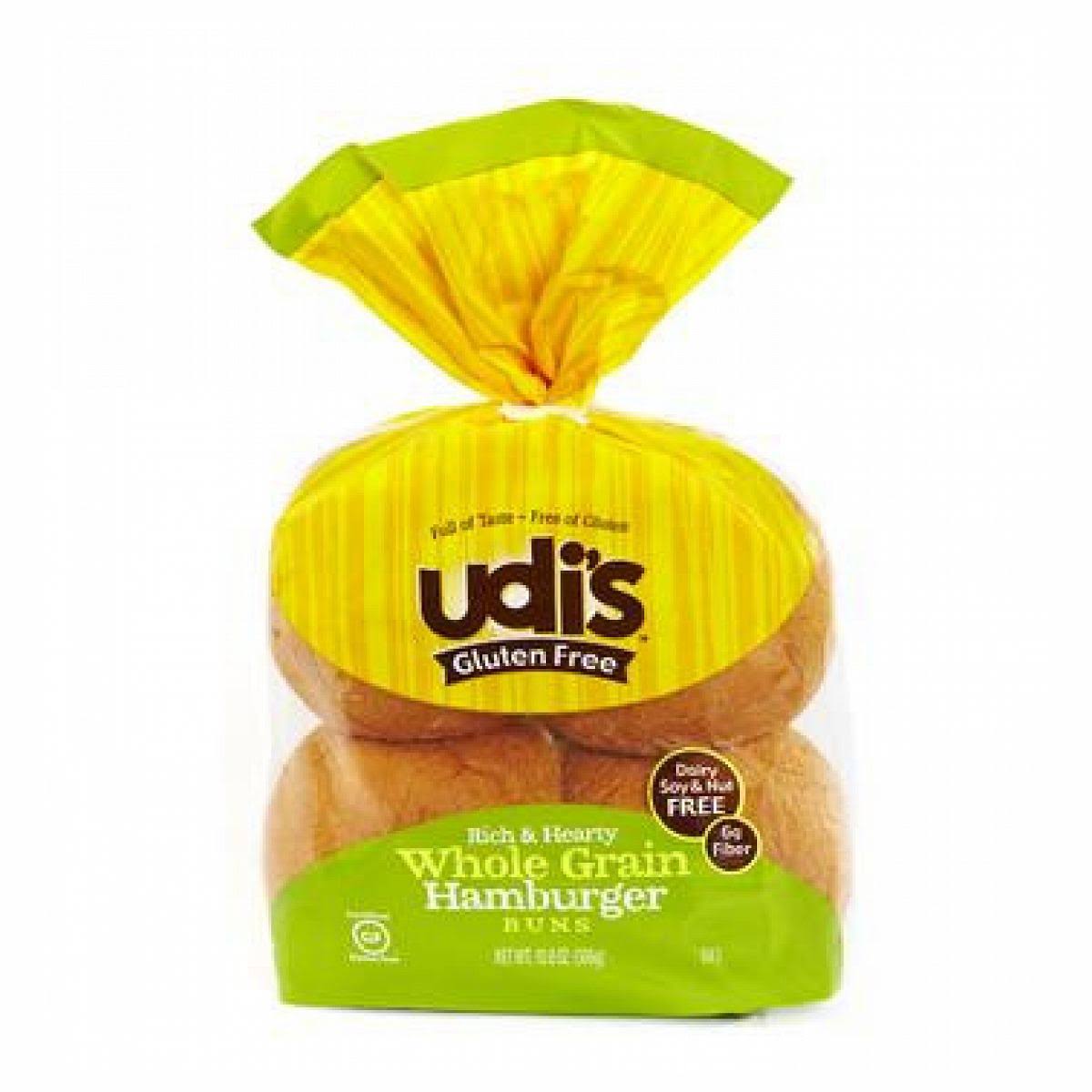 Udi's Gluten Free Whole Grain Hamburger Buns - 4 Pack