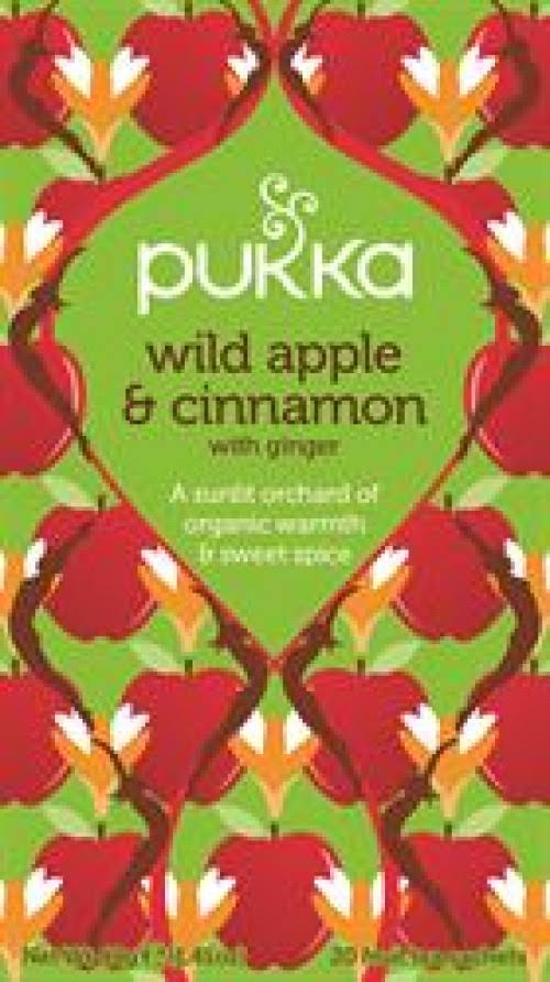 Pukka Organic Tea - Wild Apple and Cinnamon, 20 Fruit Tea Bags, 40g