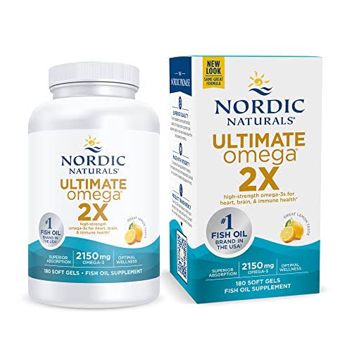 NORDIC Naturals Ultimate Omega 2X, 2150mg Lemon - 180 Softgels