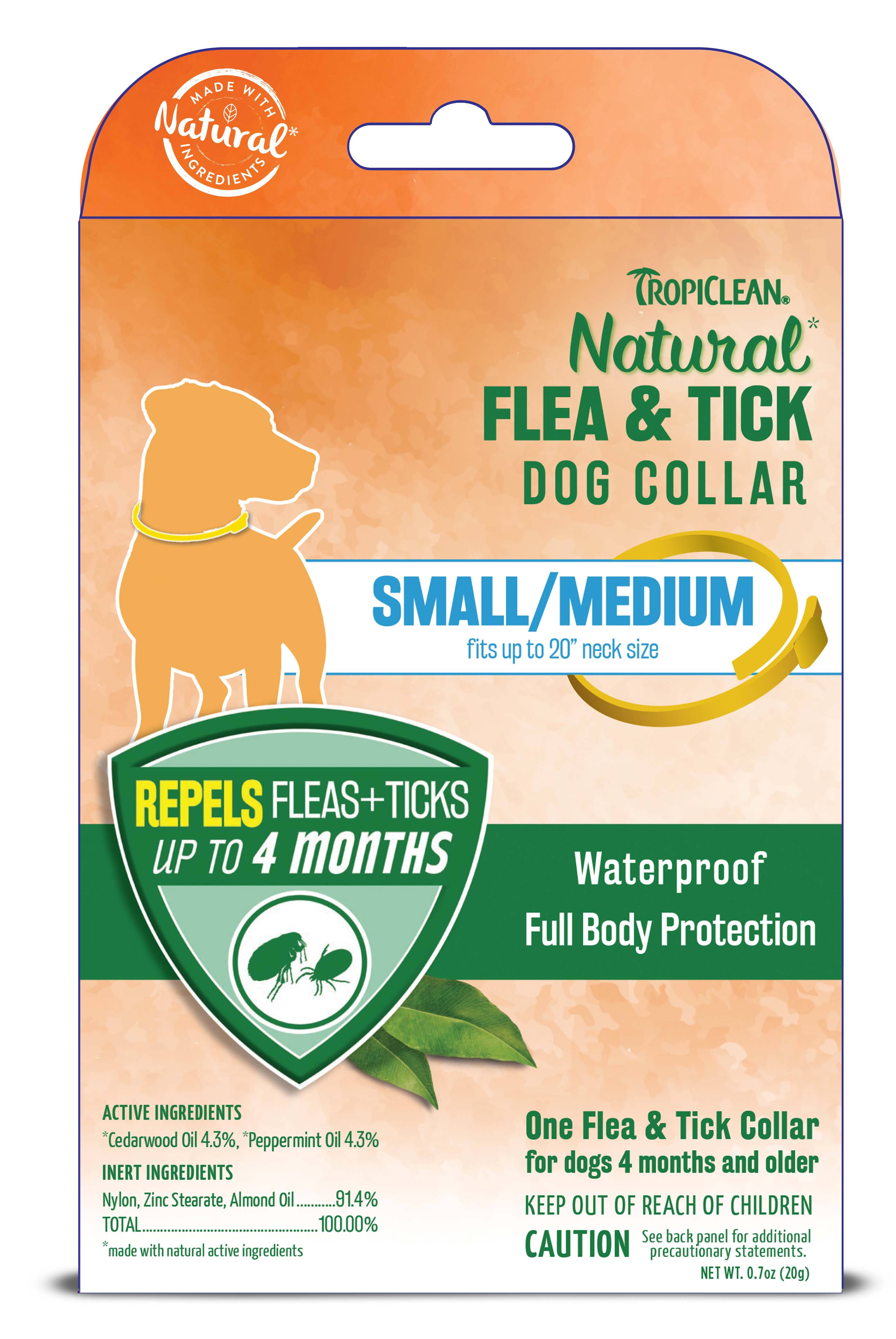 TropiClean Natural Flea & Tick Dog Collar - Small / Medium