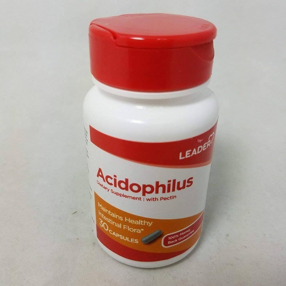 Leader Acidophilus Capsules 30 Count Per Bottle