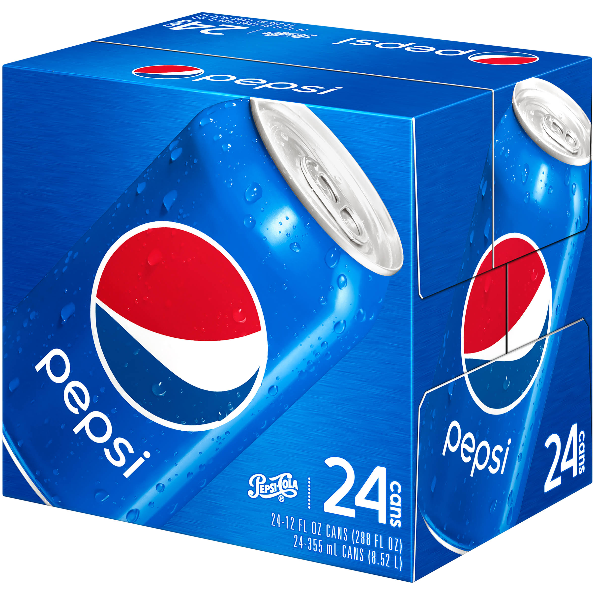 Pepsi Cola Canned Soda - 12oz, 24ct
