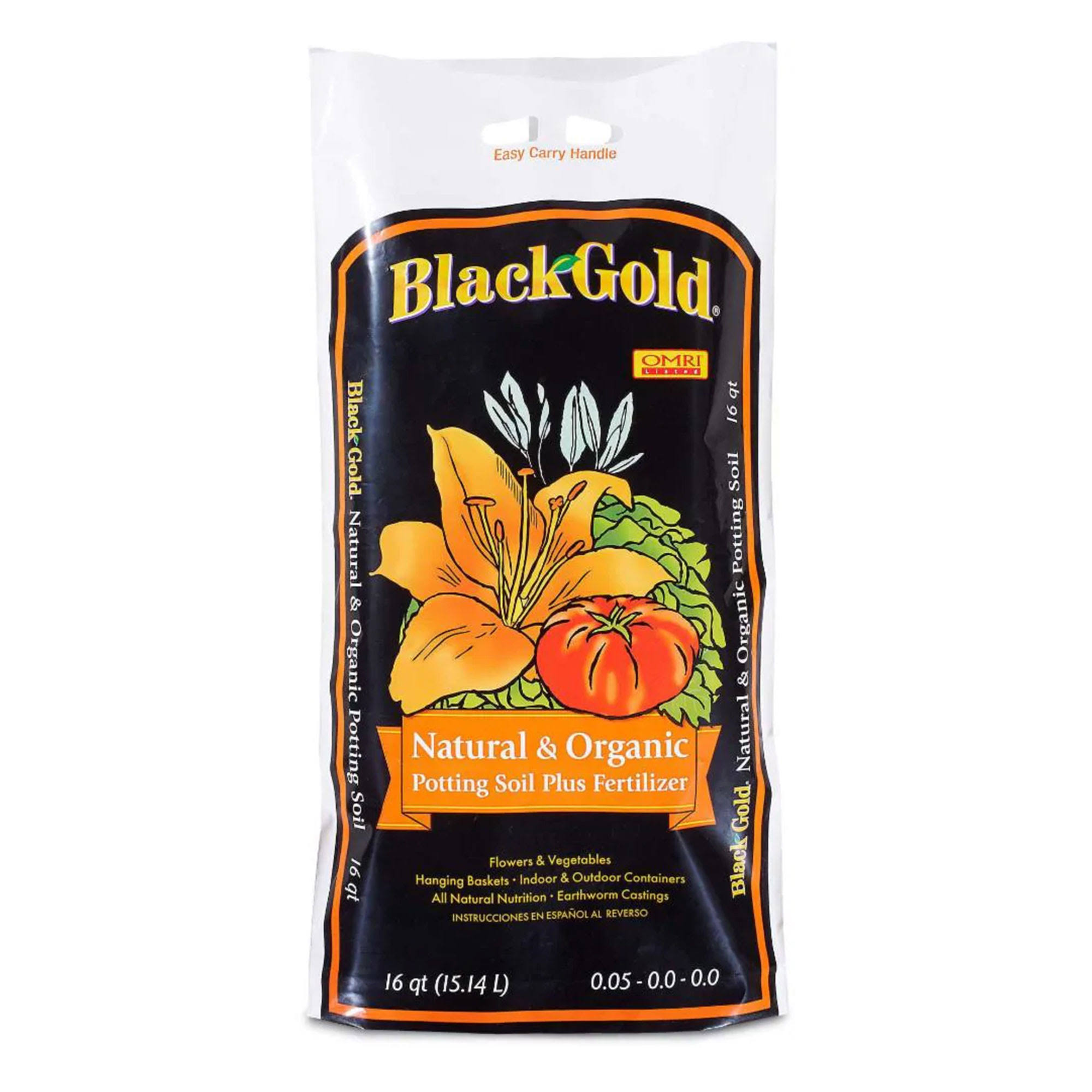 Black Gold Natural and Organic Potting Soil - 16qt