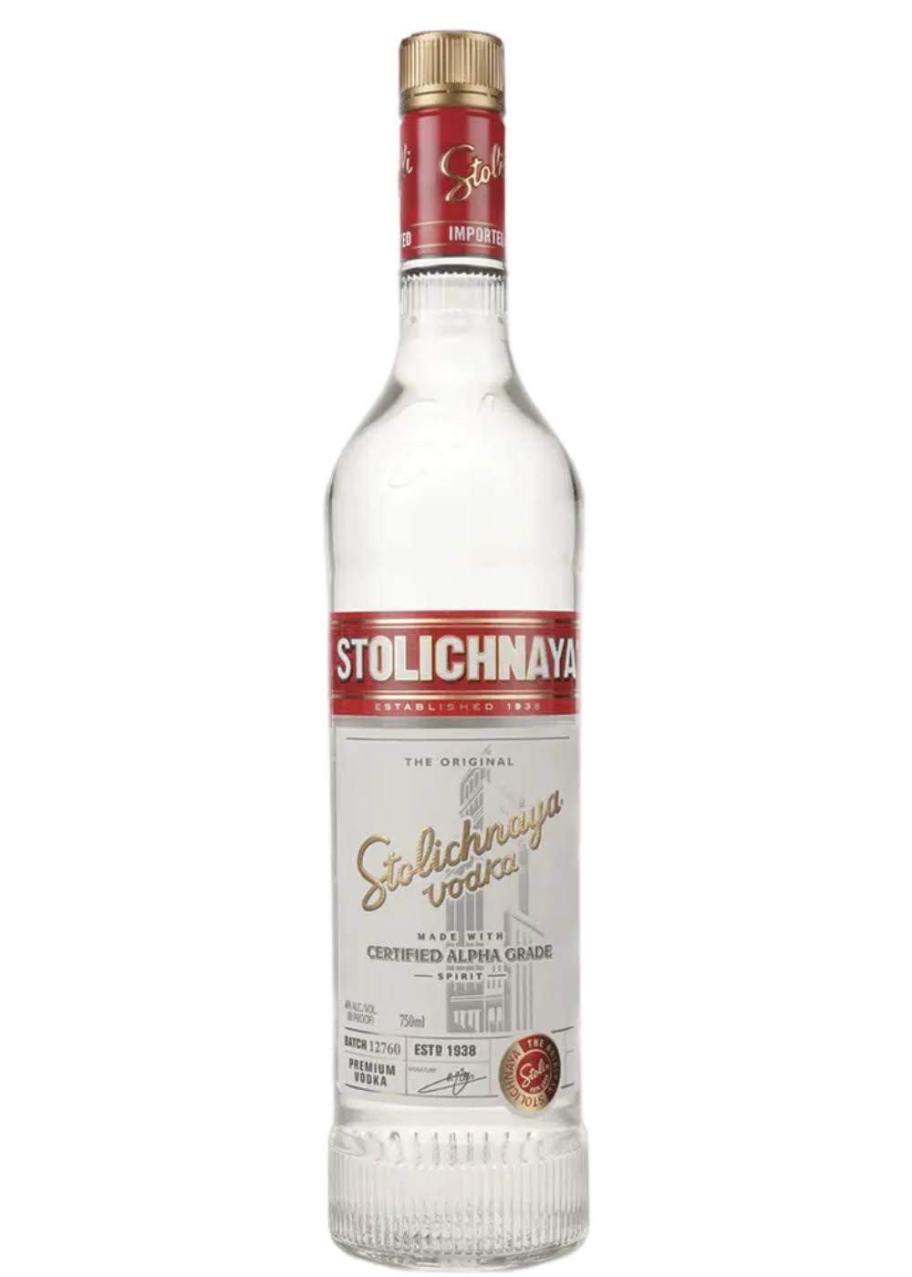 Stolichnaya Vodka, The Original - 750 ml