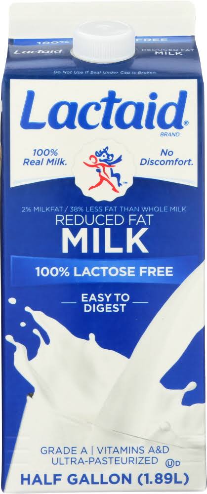 Lactaid Reduced Fat Milk - 0.5gal