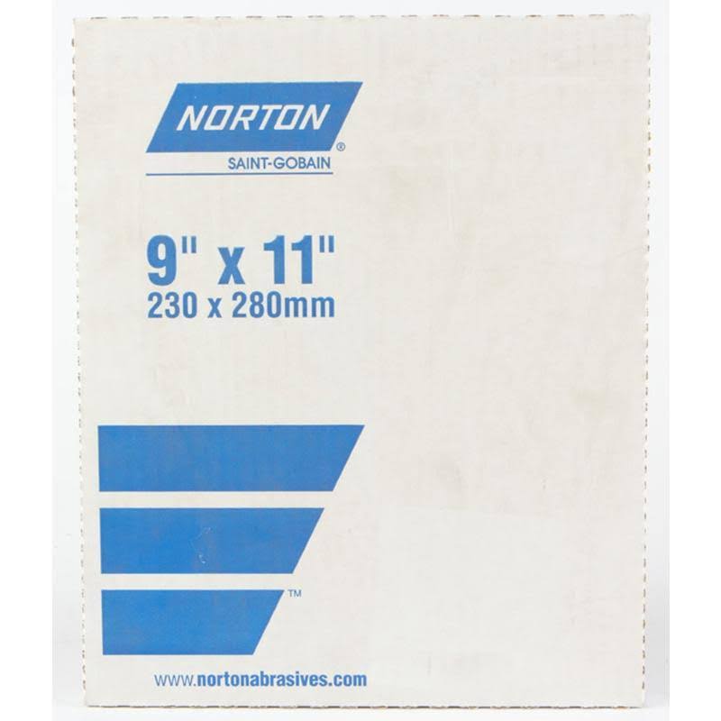 Norton 50398-038 Sandpaper 11" L X 9" W 60 Grit Aluminum Oxide
