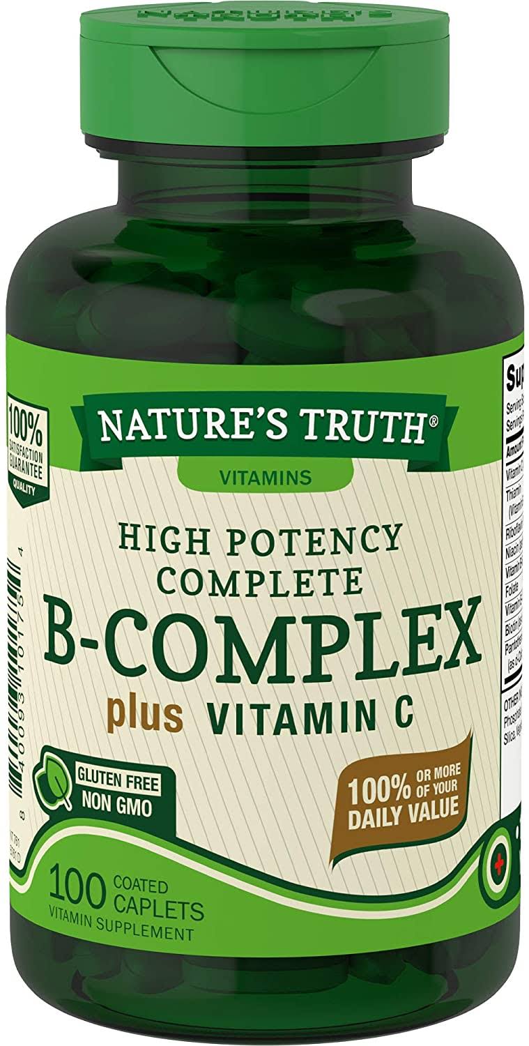 Nature's Truth High Potency Complete B-Complex Plus Vitamin C - 100 Caplets