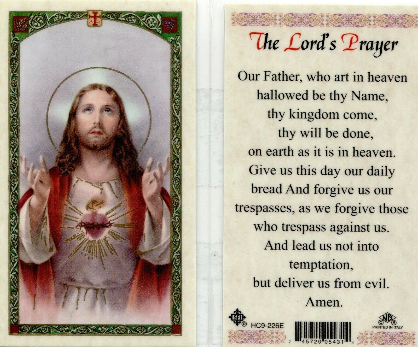 EWTN - Laminated Holy Card - The Lord's Prayer