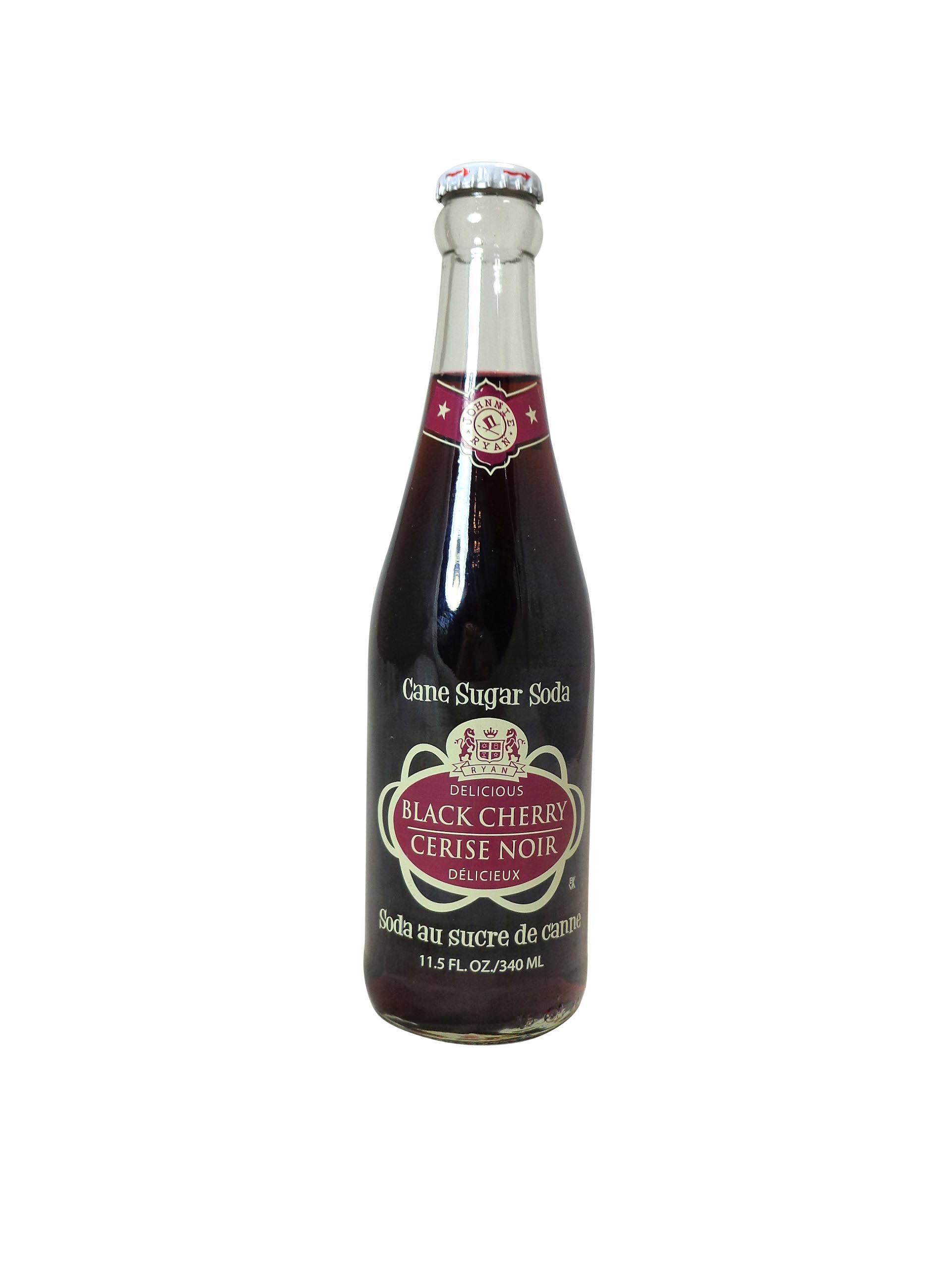 Johnnie Ryan Soda, Cane Sugar, Black Cherry - 11.5 fl oz