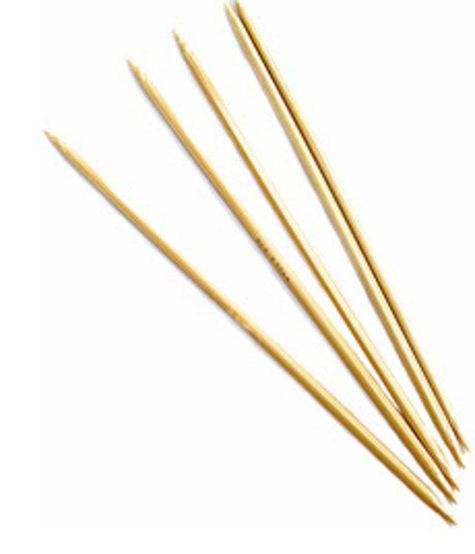 8 Double-Point Bamboo Knitting Needles, Size 1 by Accessories Unlimited
