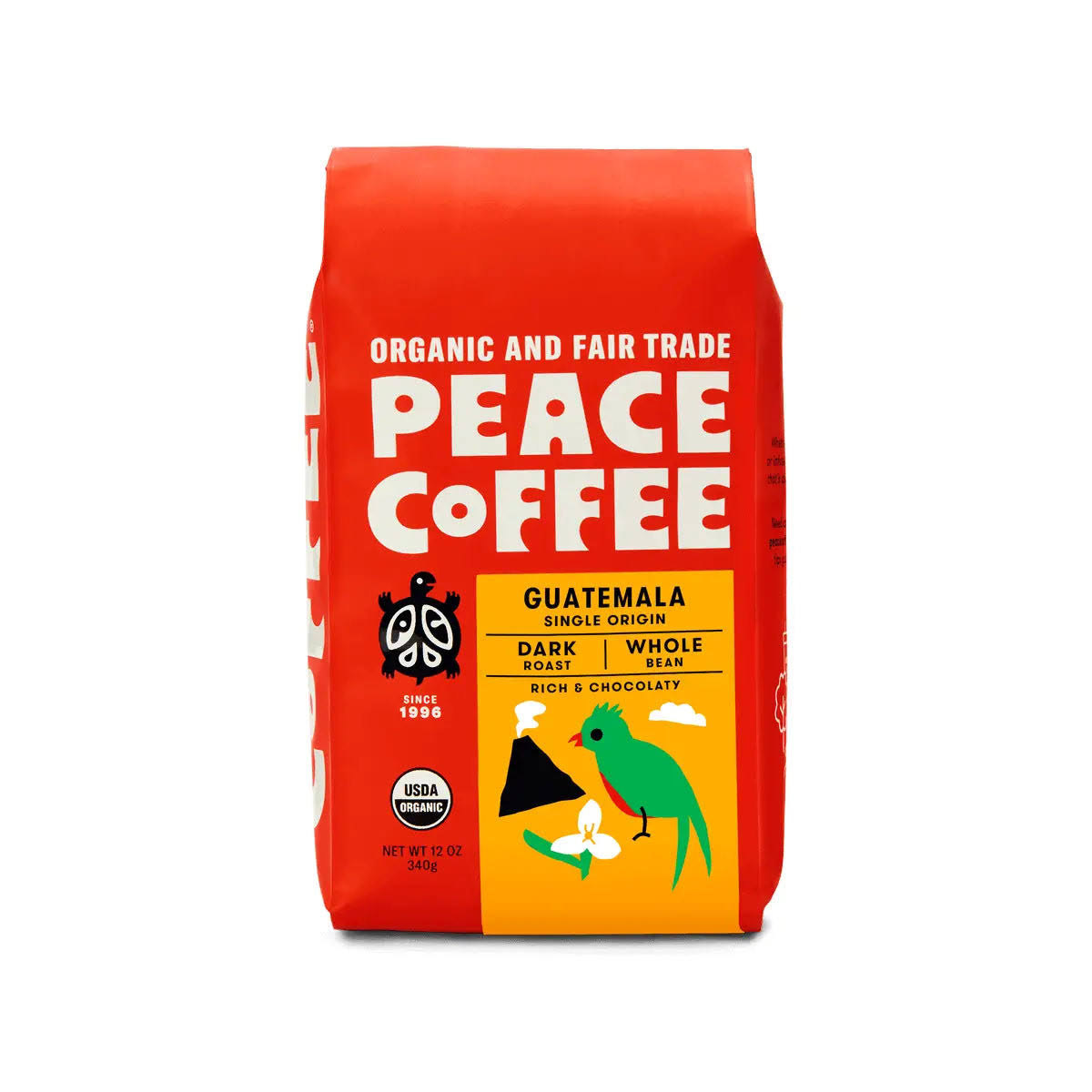 Peace Coffee Guatemalan Dark Roast Groud Coffee - 12 oz