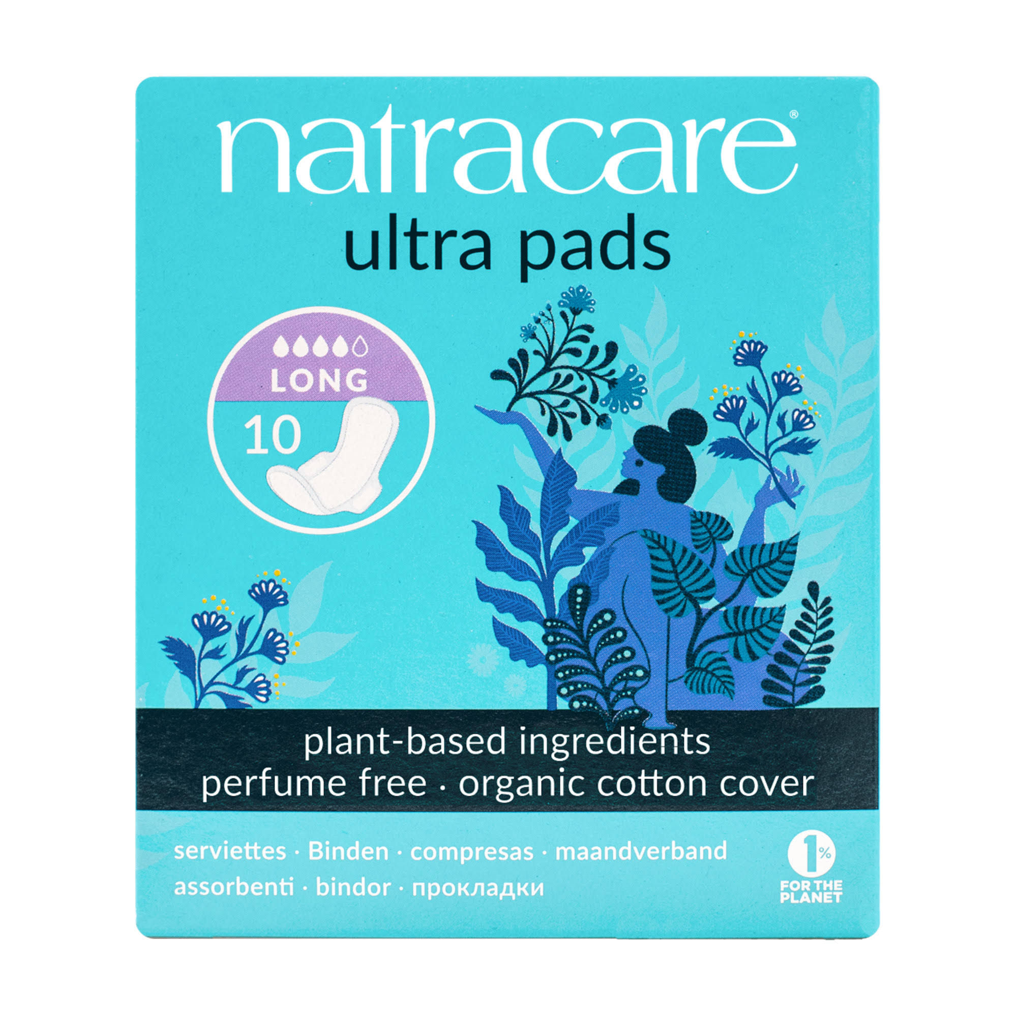 Natracare Ultra Long Pads & Wings - 10 Pads