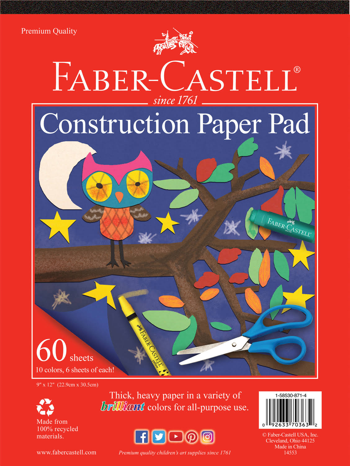 Faber-Castell Construction Paper Pad - 60 Sheet