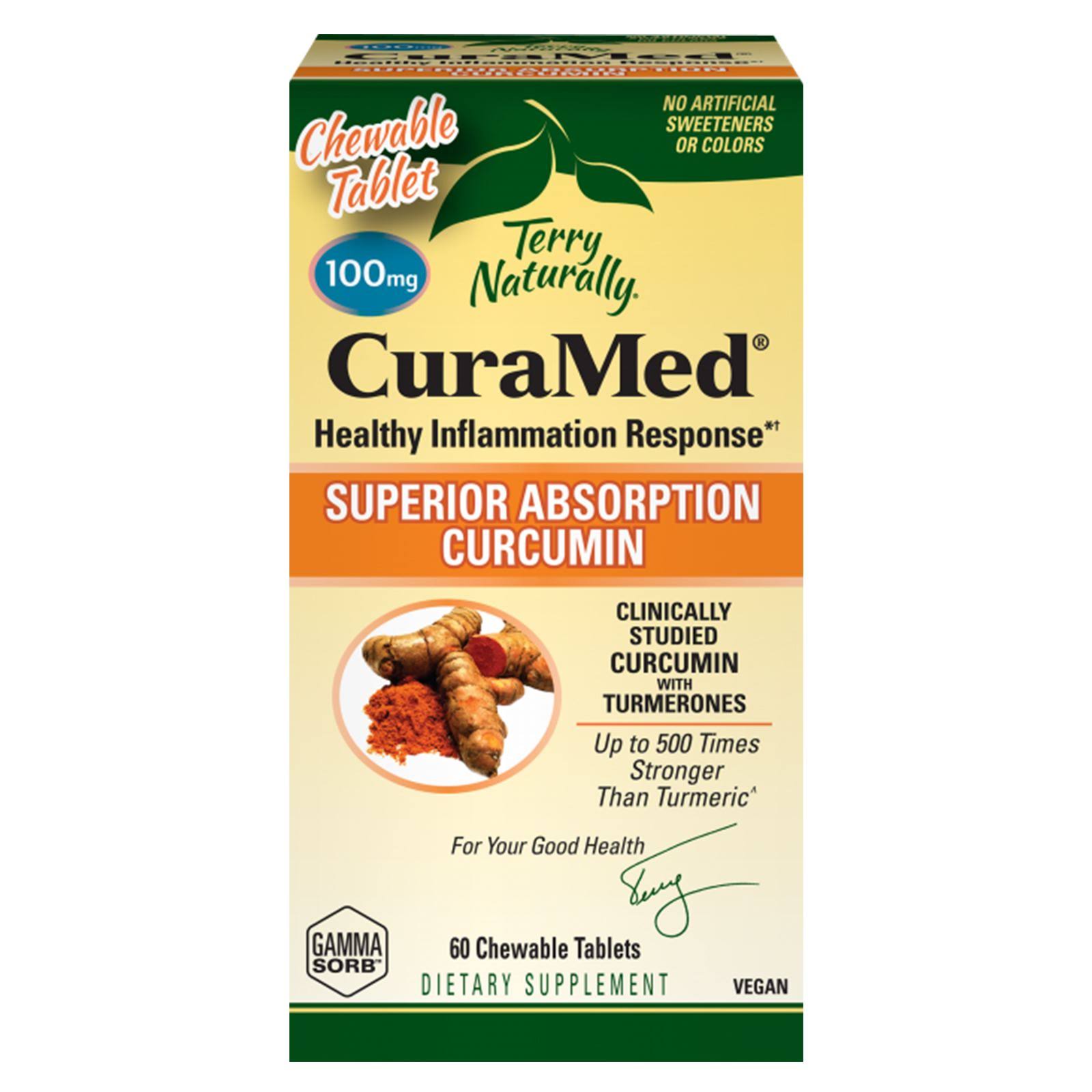 Terry Naturally CuraMed 100mg - 60 Chewable Tablets - Clinically Studi