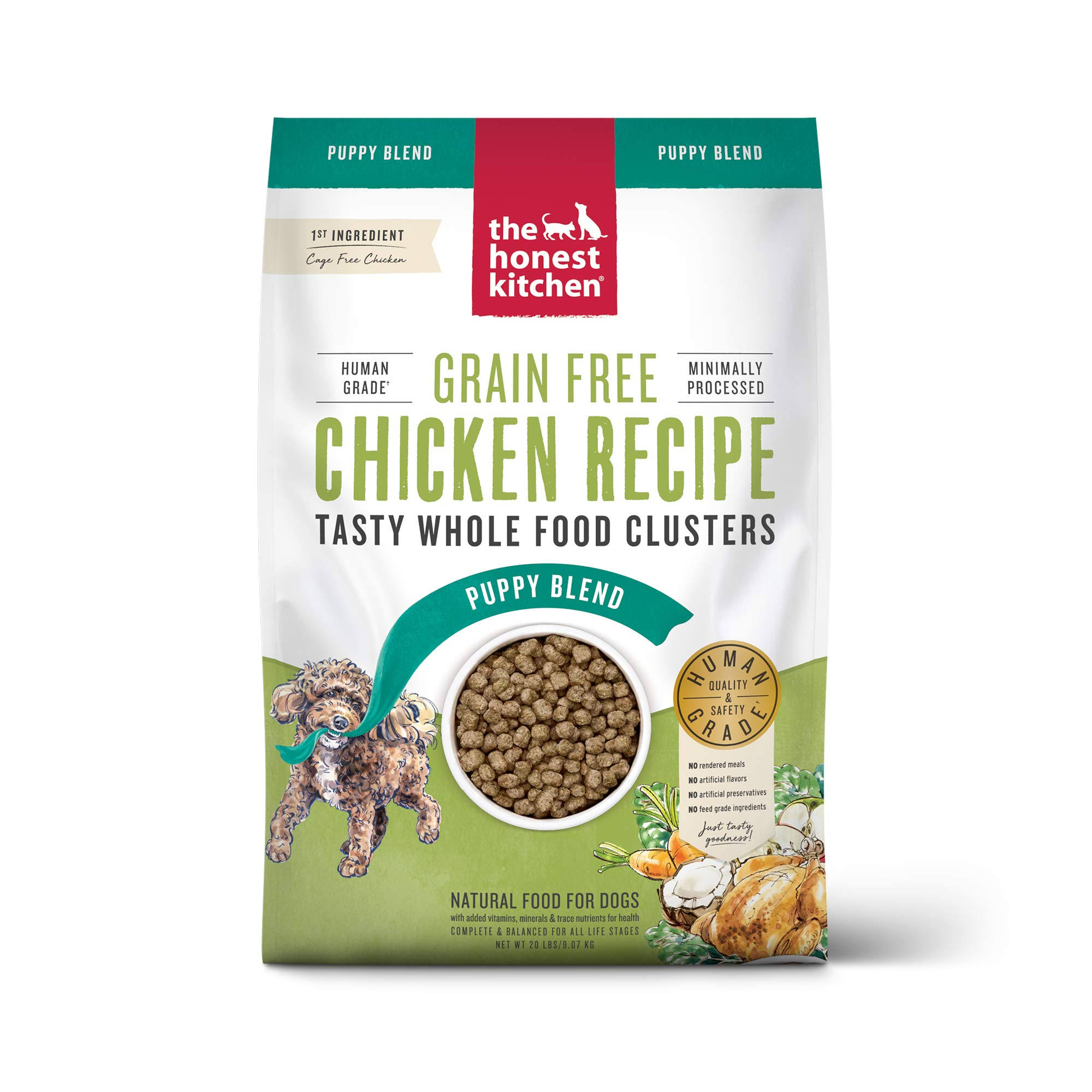 The Honest Kitchen Whole Food Clusters Puppy Grain Free Chicken 20lb