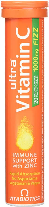 Vitabiotics Ultra Vitamin C 1000mg Fizz Immune Support - Natural Orange, x20