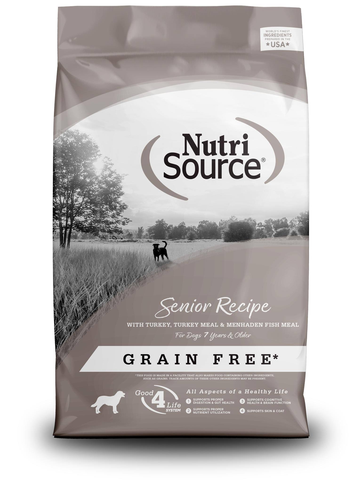 NutriSource Grain Free Senior Recipe Dry Dog Food, 26-lb