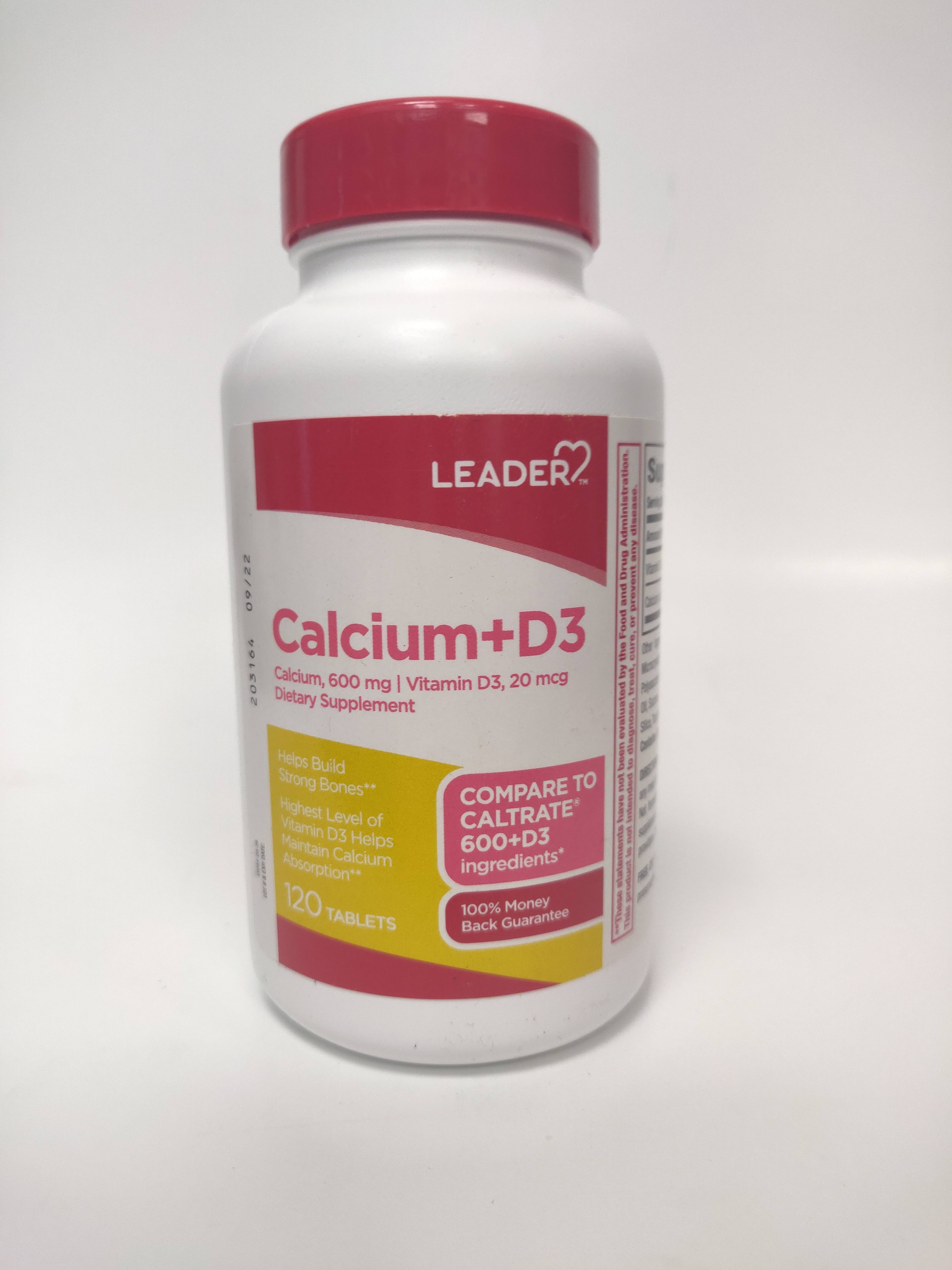 Leader Calcium + D3 120 Tablets