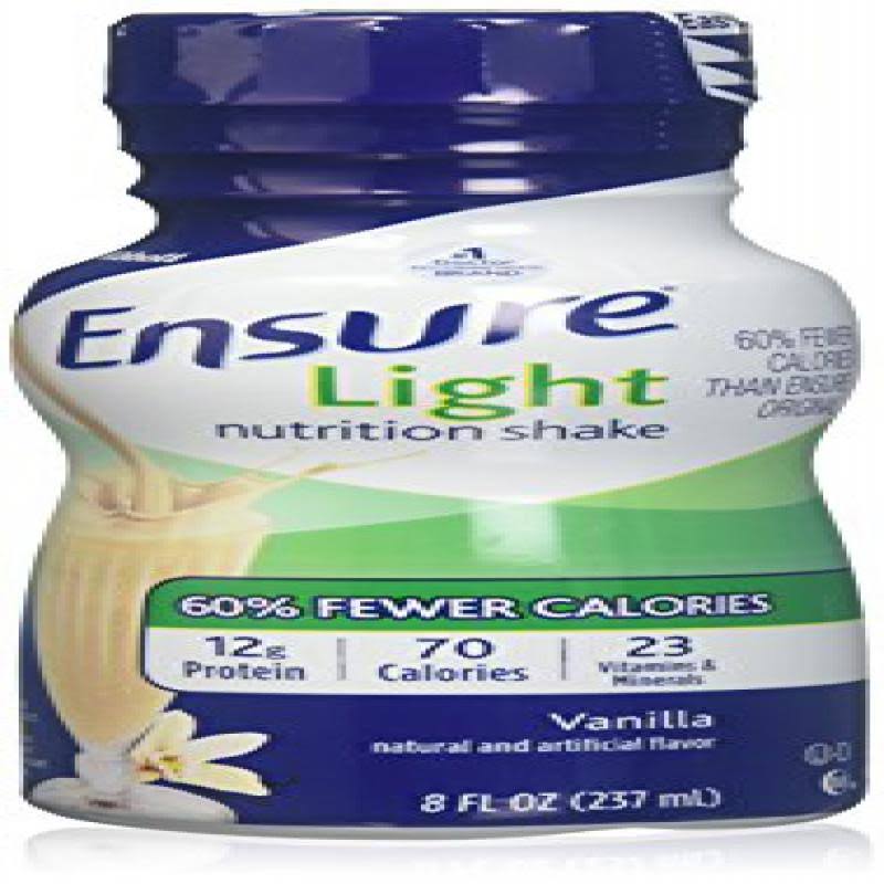 Abbott Ensure Nutrition Shake - Vanilla Light, 8oz, 6ct