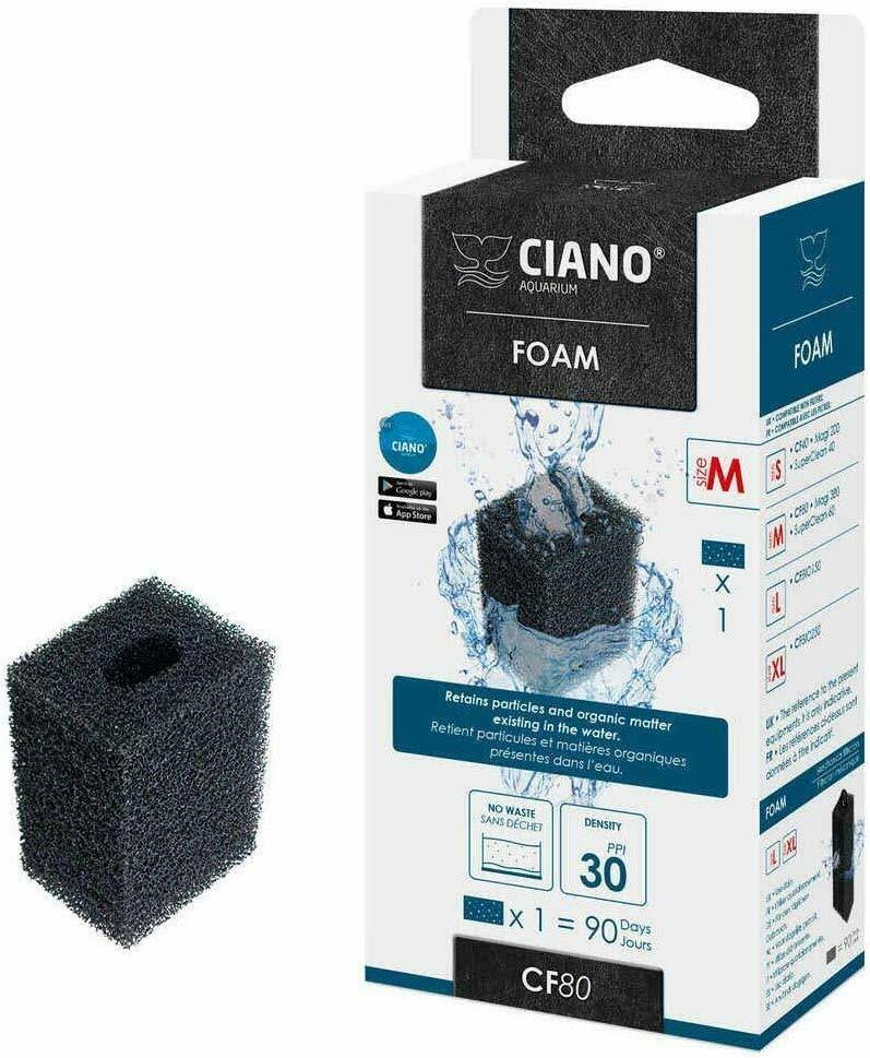 Ciano Filter Cartridge CF40 CF80 Bio Foam Algae Clear Small Medium Aquarium 
