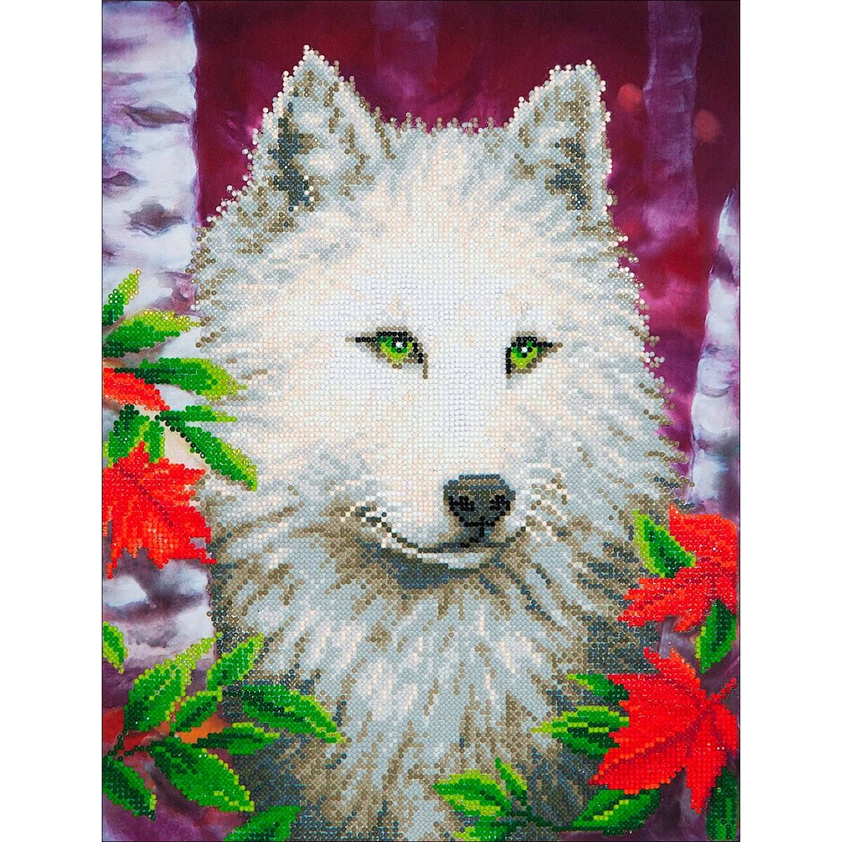 Diamond Dotz Diamond Embroidery Facet Art Kit - White Wolf, 14" x 18"