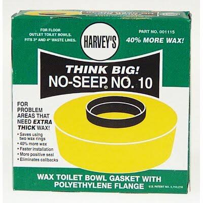 Wm Harvey Co Wax Toilet Bowl Gasket With Polyethylene Flange