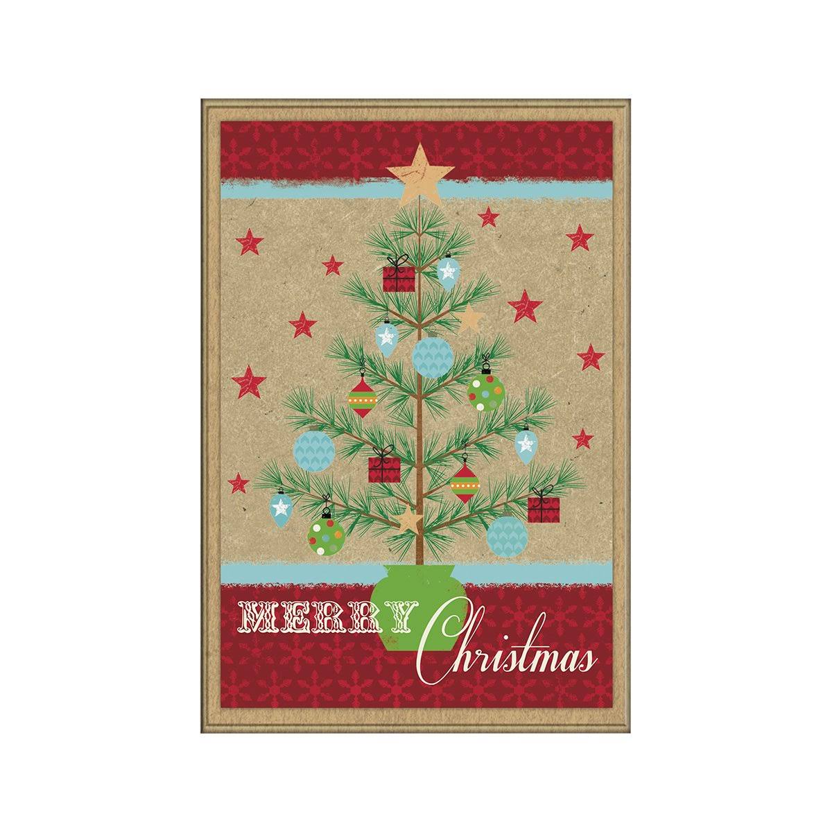 Rustic Christmas Tree - Kraft Boxed Holiday Cards - 12ct.