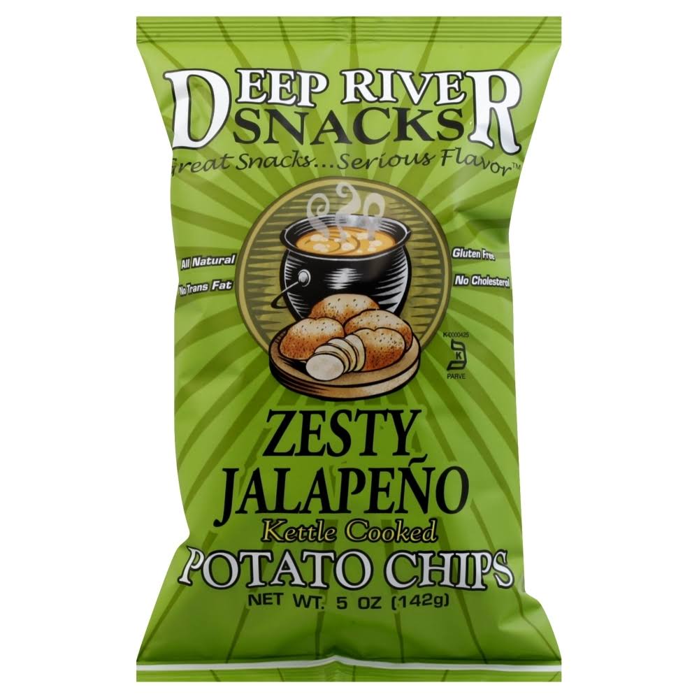 Deep River Snacks Kettle Cooked Potato Chips - Zesty Jalapeno