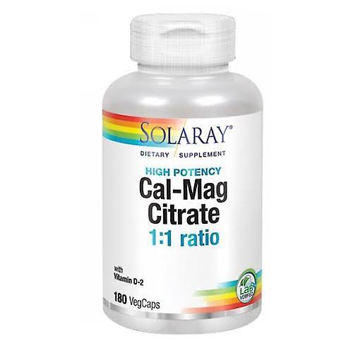 Solaray Cal-Mag Citrate Dietary Supplement - 180 Capsules