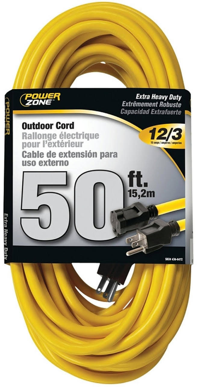 Power Zone Extension Cord - Yellow