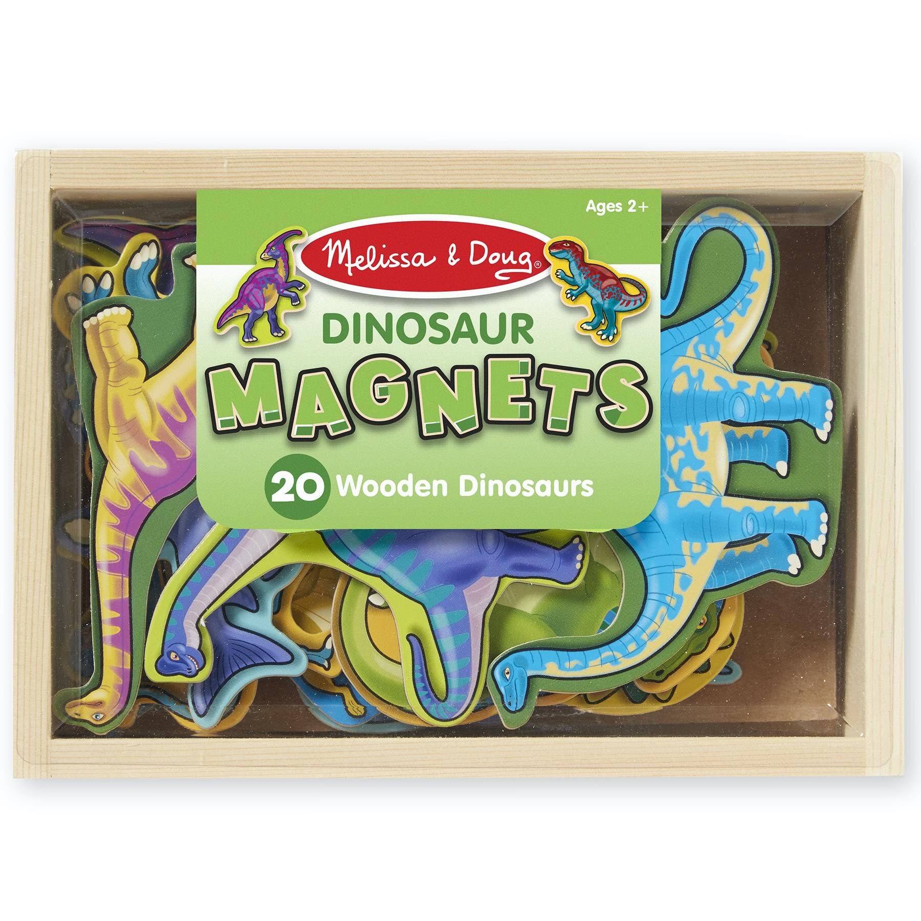Melissa & Doug Wooden Dinosaur Magnets - 20 Pack