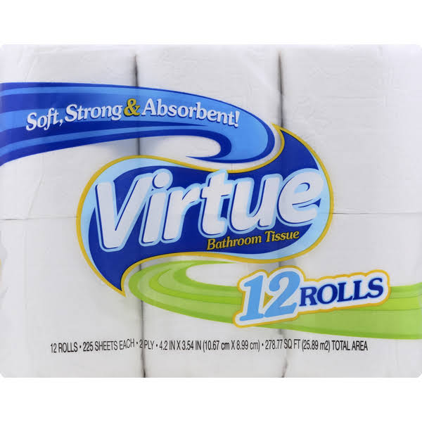 Virtue Bathroom Tissue, 2-Ply - 12 rolls