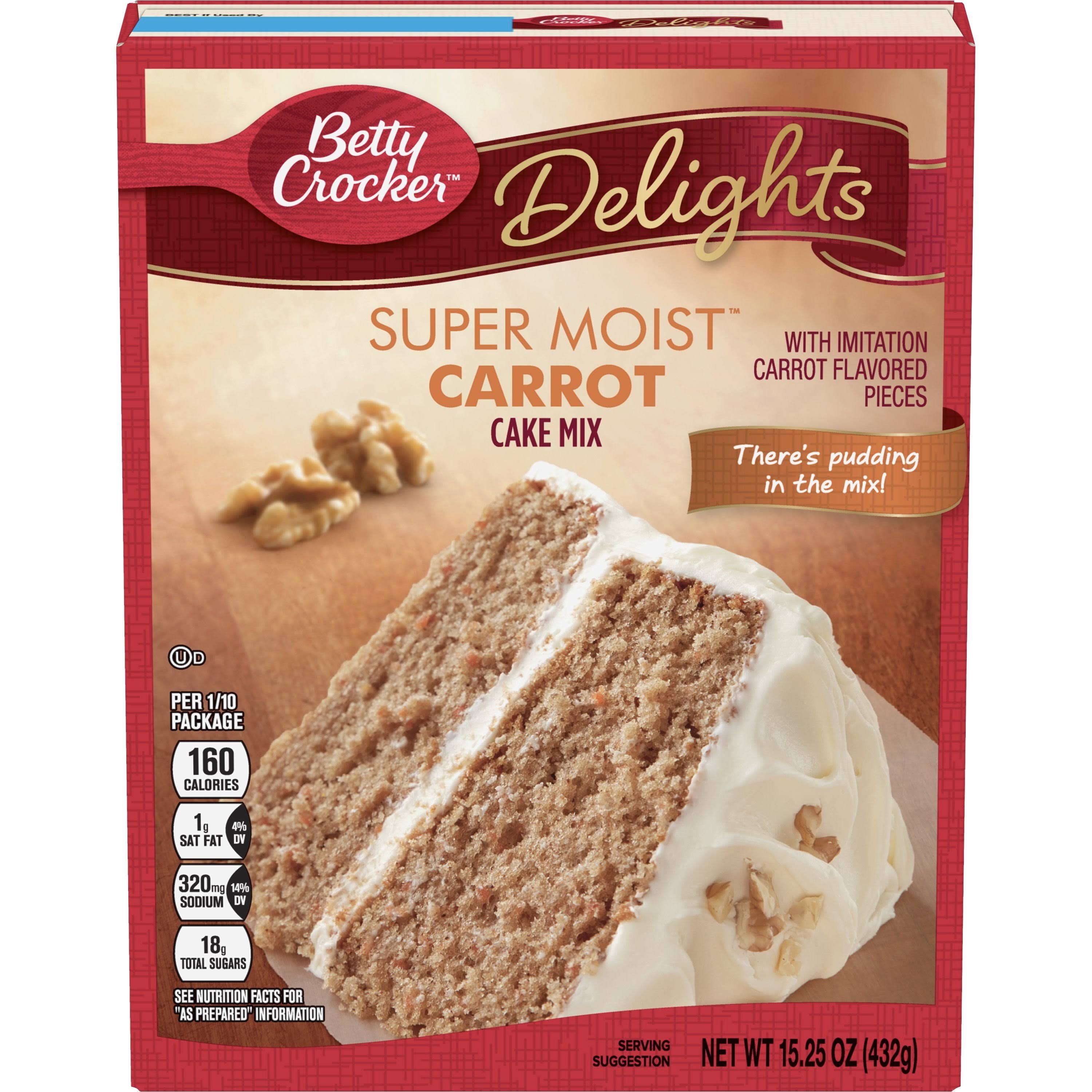 Betty Crocker Delights Super Moist Cake Mix - Carrot, 15.25oz