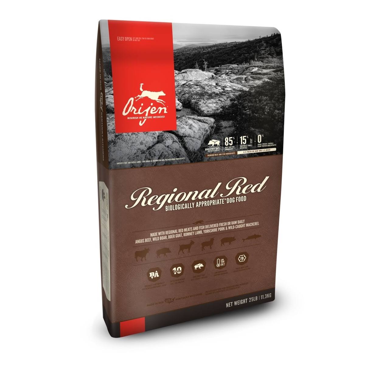Orijen Regional Red Grain-Free Dry Dog Food - 25 lb. Bag