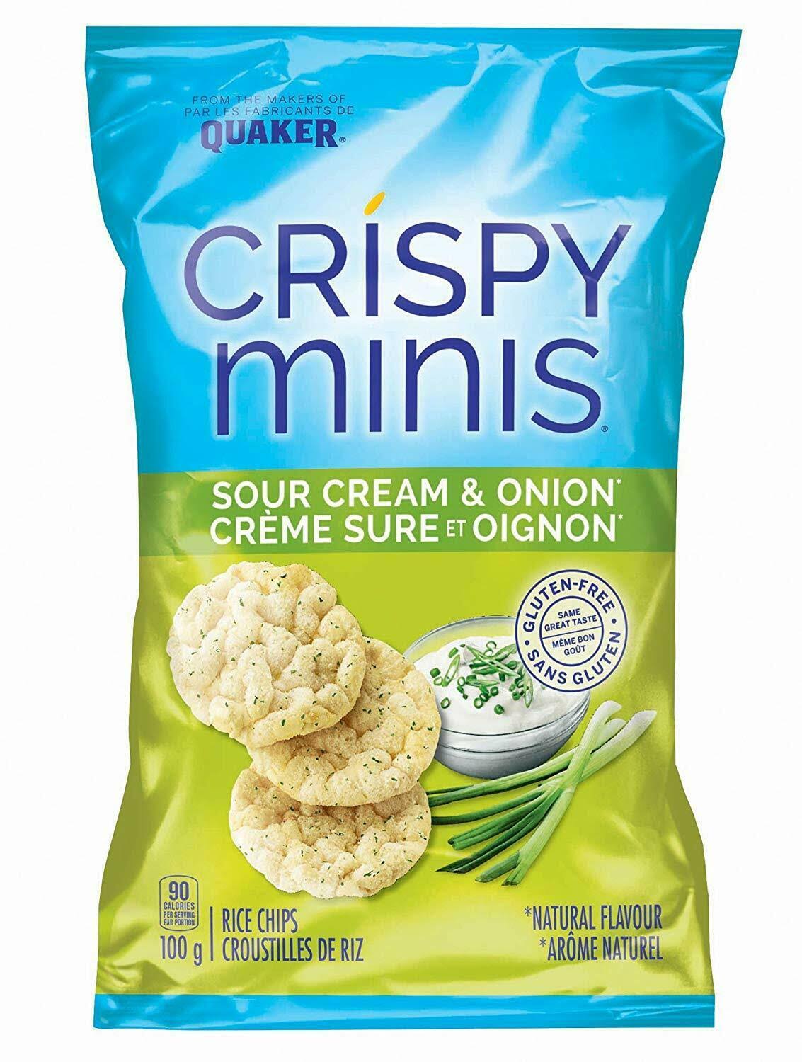 Quaker Crispy Minis Chips - Sour Cream & Onion, 100g