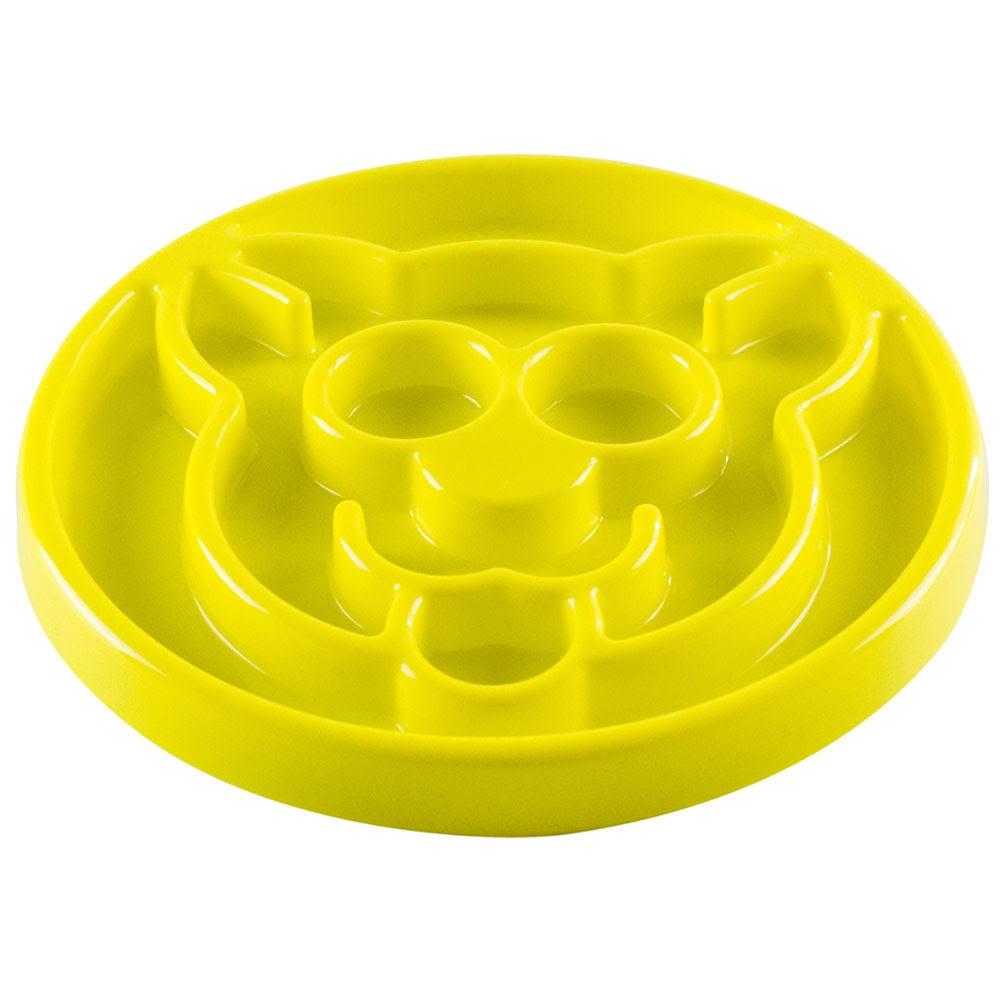 BeOneBreed Yellow Slow Feeder Cat Food Bowl - One Size