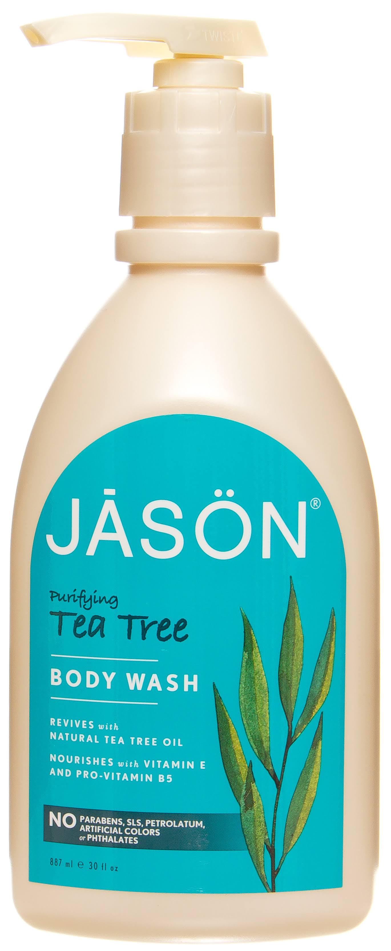 Frontier Jason Natural Cosmetics Satin Shower Body Wash - Tea Tree, 30oz