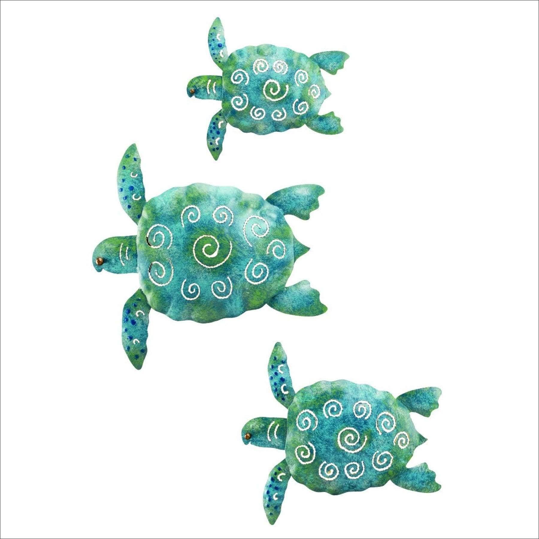 Regal Art And Gift S599 Sea Turtle Wall Decor, Set of 3, Blue/Green