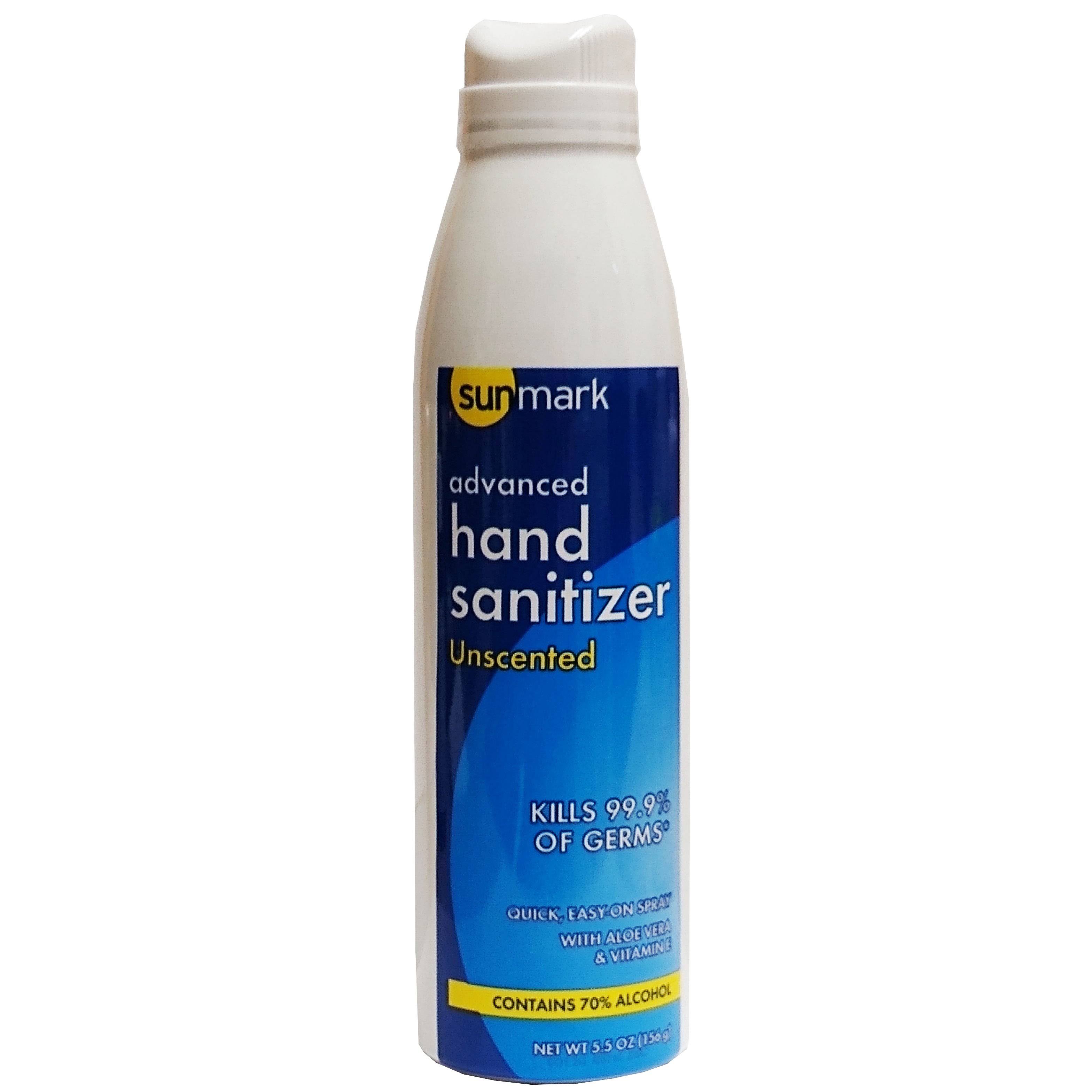 Sunmark Advanced Hand Sanitizer Unscented 70% Alcohol 5.5 oz, 1 Each, by Sunmark