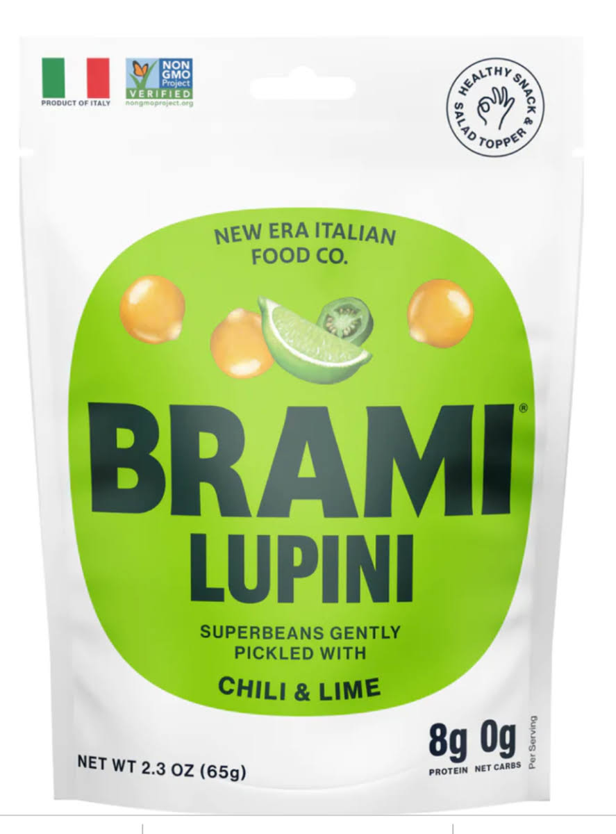 Brami Lupini Bean Snacks - Chili & Lime, 1-Pack / Single Serve (2.3oz)