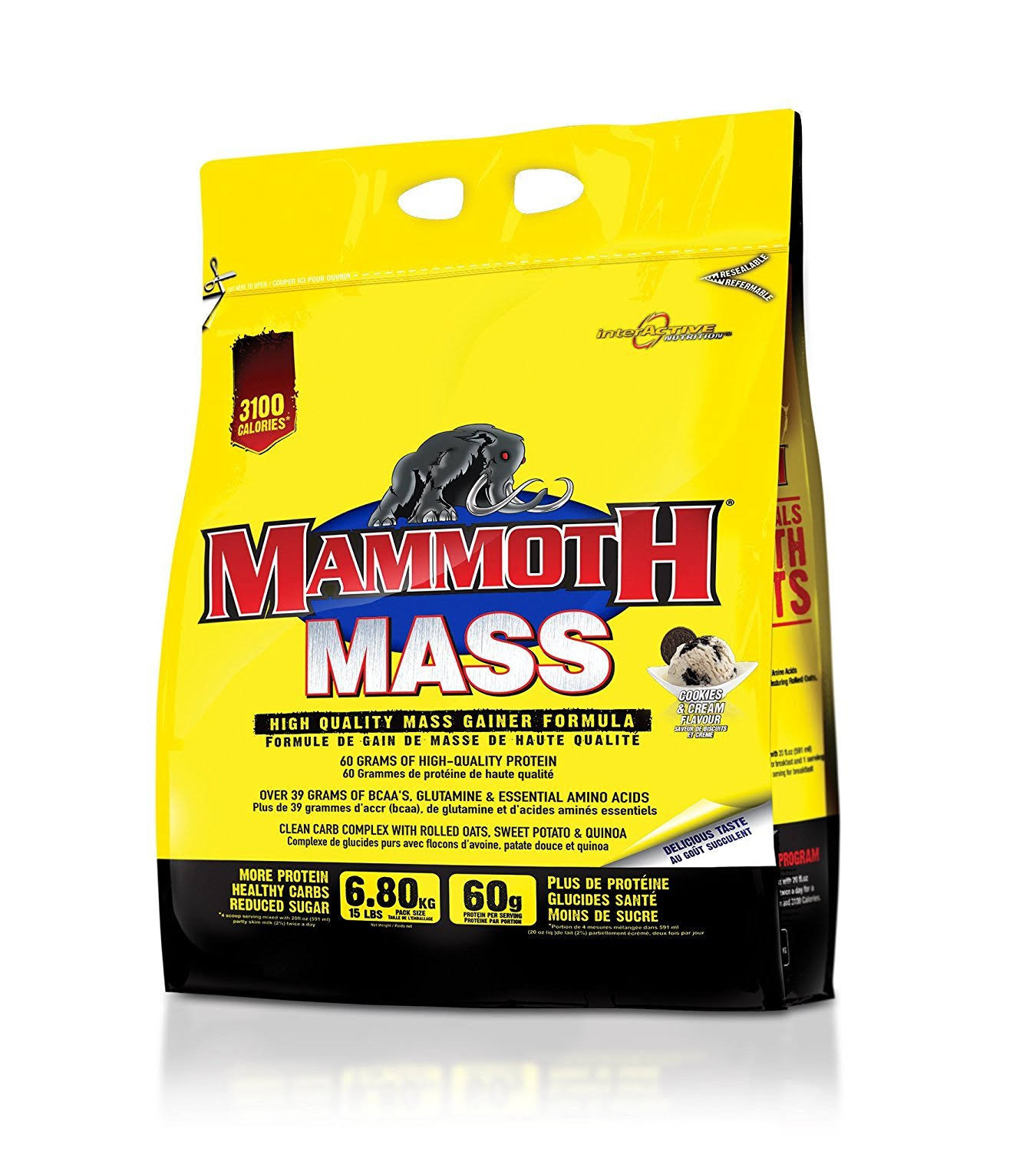 Mammoth Mass Supplement - Cookies and Cream, 15lbs