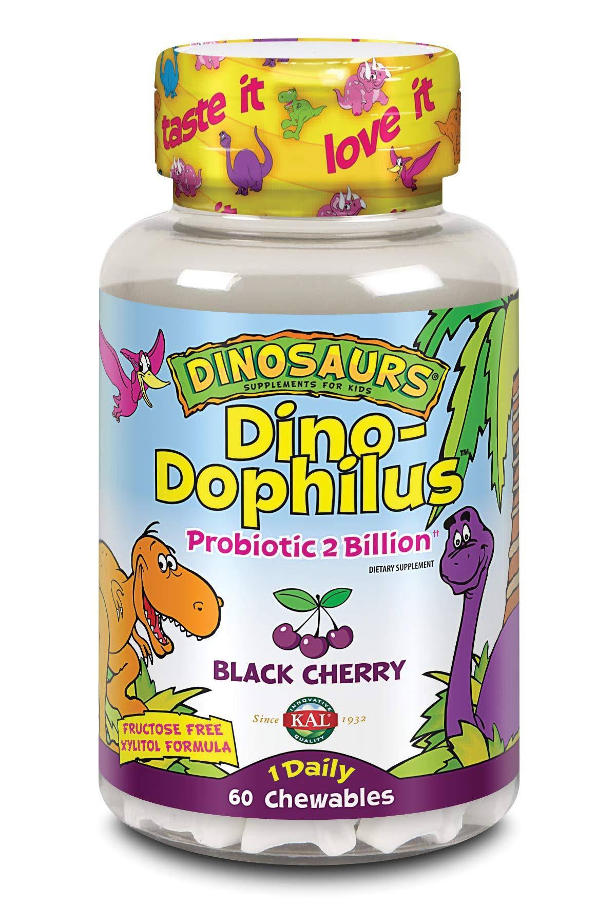 Kal Dino Dophilus Vitamin Chewables - Black Cherry, 60ct