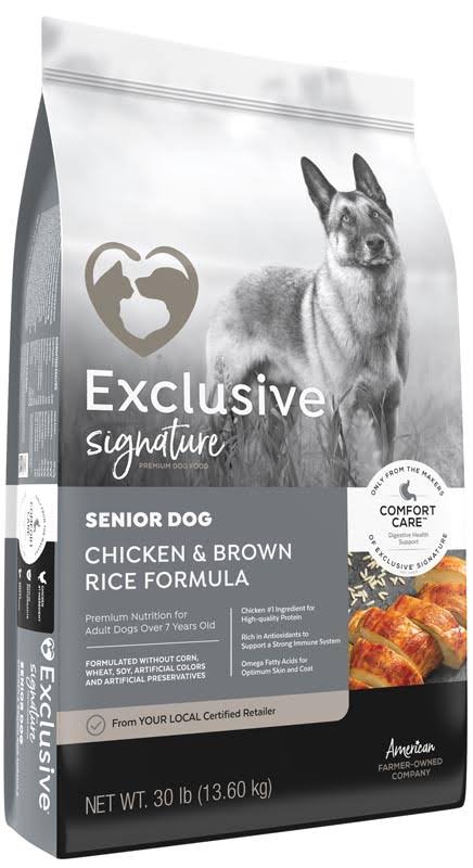 Exclusive Chicken & Brown Rice Senior Dog Food