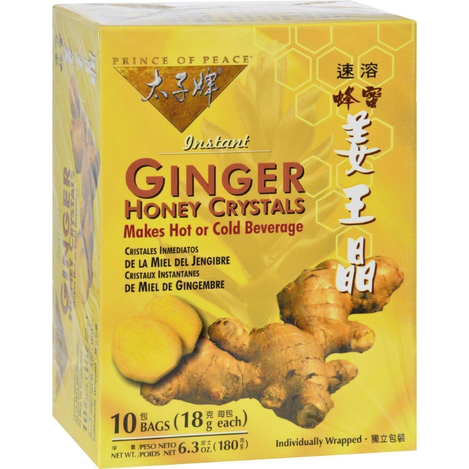 Prince Of Peace: Instant Ginger Honey Crystals, 10 Bags