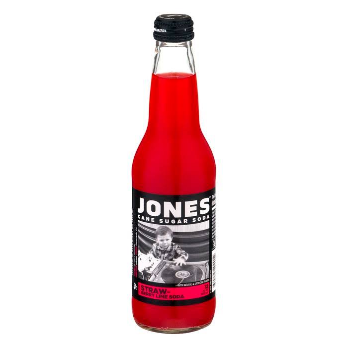 Jones Pure Cane Soda - Strawberry Lime, 354ml