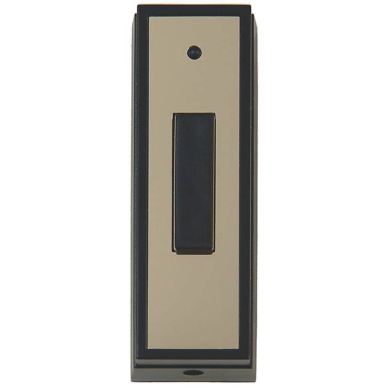 Carlon RC3311 Black Insert Chime Door Bell Pushbutton - Brass