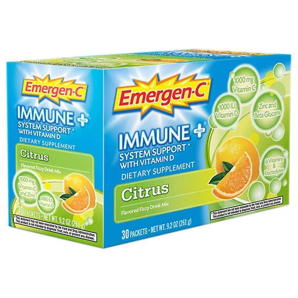 Emergen-C Immune+ System Support - Citrus, 30 Packets