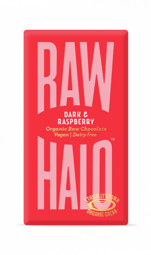 Raw Halo Dark Raspberry Raw Chocolate - Organic - 35g x 10
