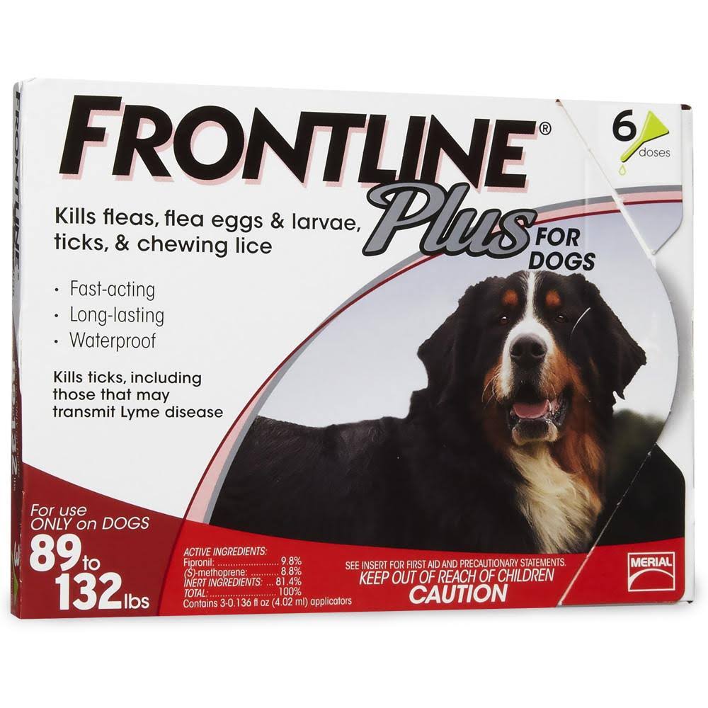 Frontline Plus Dog Flea and Tick Treatment - 89 to 132lbs