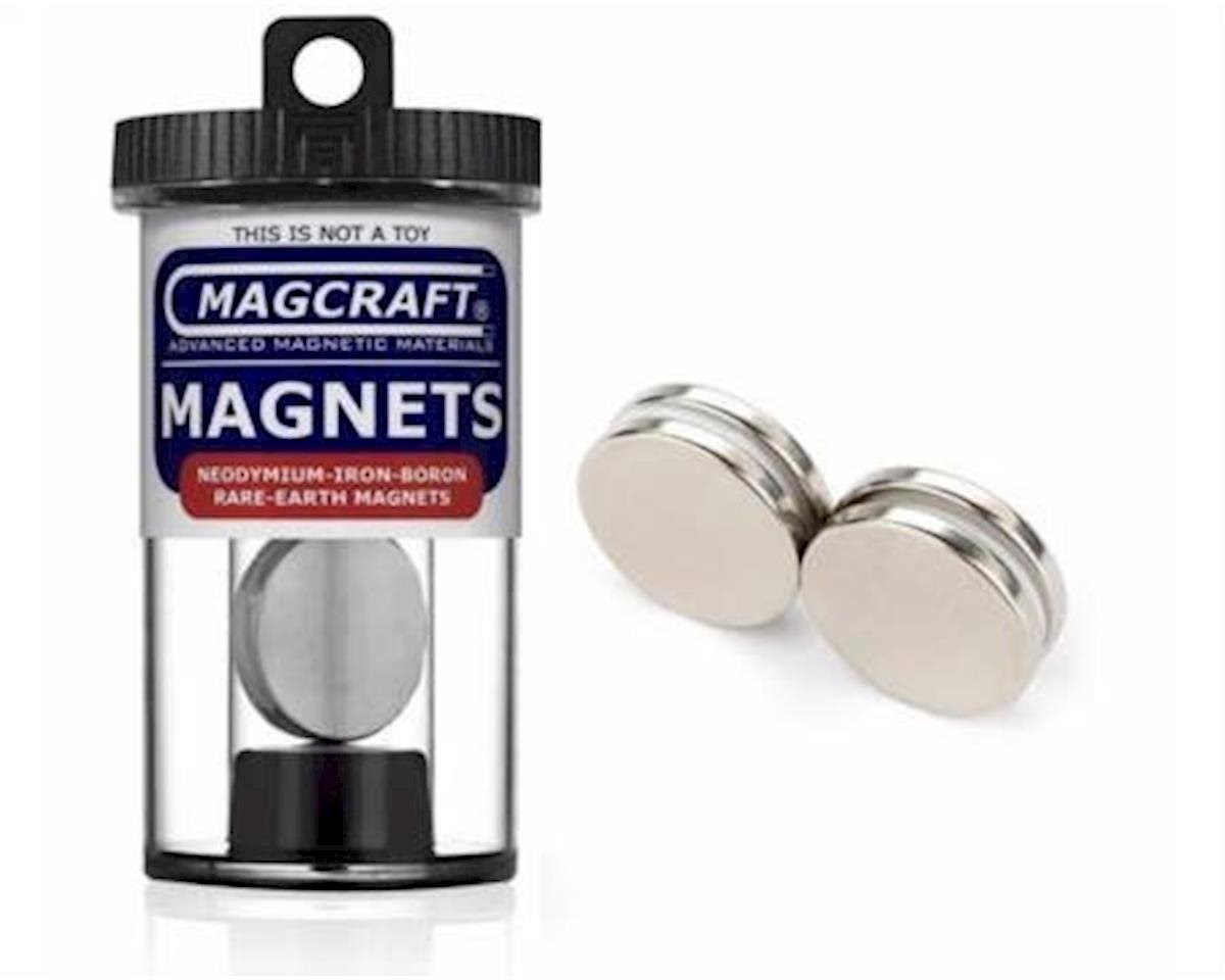 Magcraft Rare Earth Disc Magnet - 1" x 1/8", 4pk